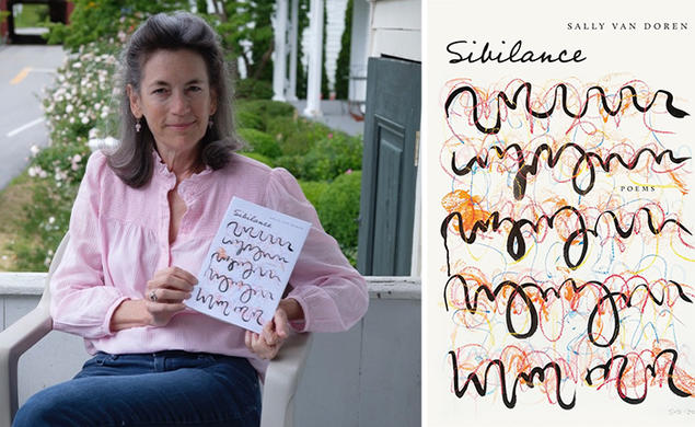 Sally Van Doren ’84 with her new book, Sibilance.