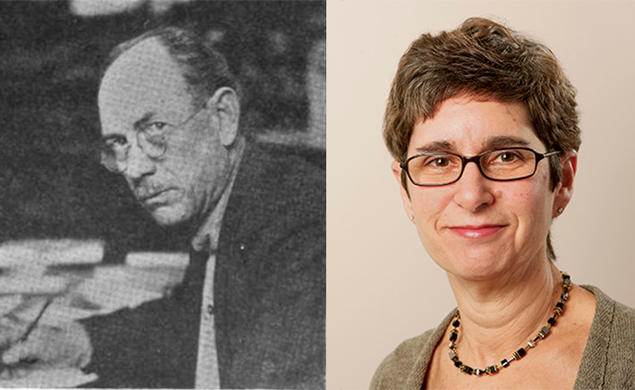PAW’s first editor, Ted Norris 1895 *1897, and Marilyn Marks *86, who retired as PAW’s editor in 2022.