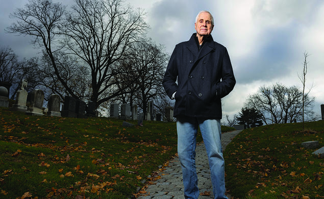 Douglas Martin in a graveyard