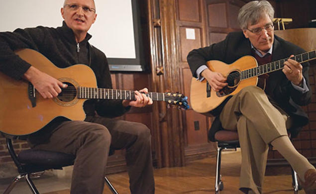 Professors Michael Smith, left, and Robert George