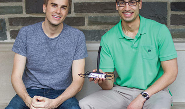 Charlie Marsh ’15, left, and Shubhro Saha ’15 developed Jasper, a customizable open-source platform for voice computing.