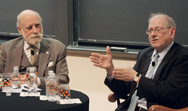 “Fathers of the Internet” Vinton Cerf, left, and Bob Kahn *64