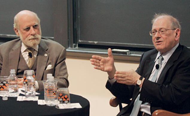 “Fathers of the Internet” Vinton Cerf, left, and Bob Kahn *64