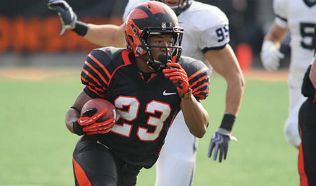 Tailback Dre Nelson ’16 ran for two touchdowns against Yale.