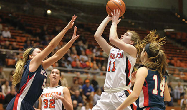 Blake Dietrick ’15 led Princeton with 14 points against Penn.