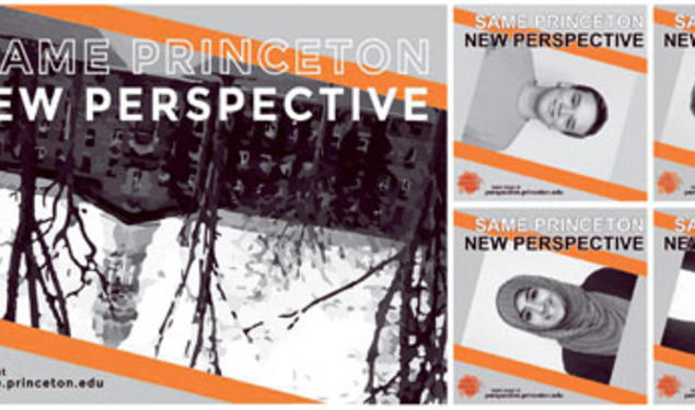 Tilted Facebook images of students and Nassau Hall reinforce the PPP’s “new perspective” message.