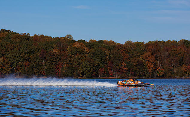 Big Bird the boat, traveling on the water