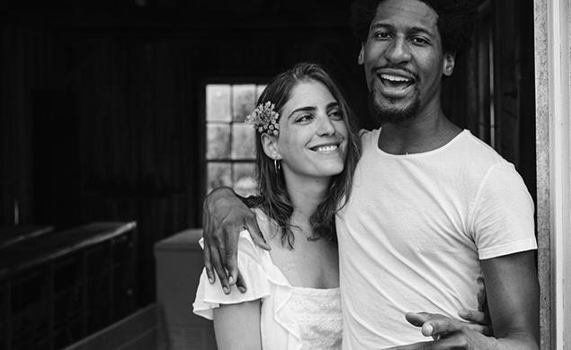 Suleika Jaouad ’10, left, and Jon Batiste