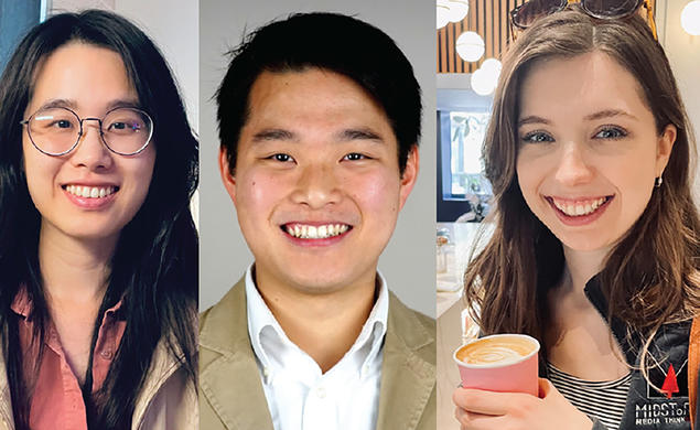 Ruth Chang ’12, Sam Chang ’16, and Logan Sander ’18