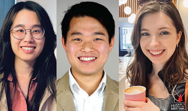 Ruth Chang ’12, Sam Chang ’16, and Logan Sander ’18