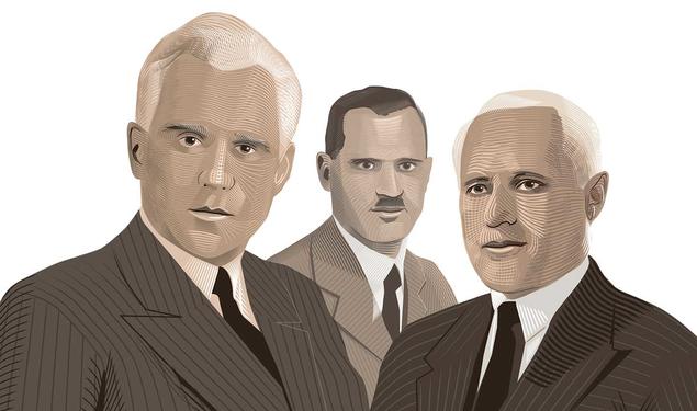 Karl Compton *1912 h’34, Wilson Compton *1915, and Arthur Compton *1916