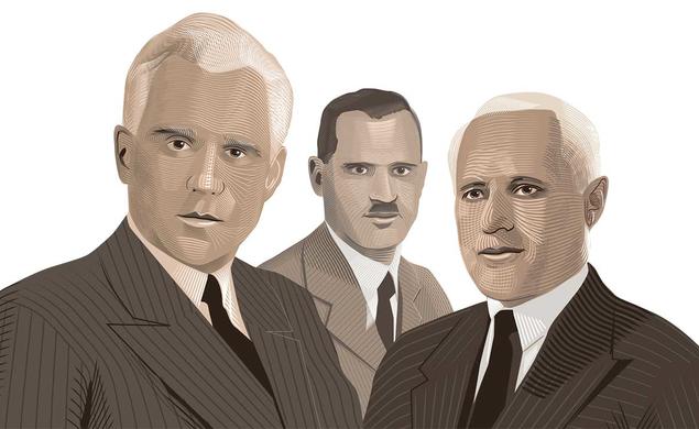 Karl Compton *1912 h’34, Wilson Compton *1915, and Arthur Compton *1916