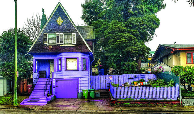 Purple house in Oakland, CA.