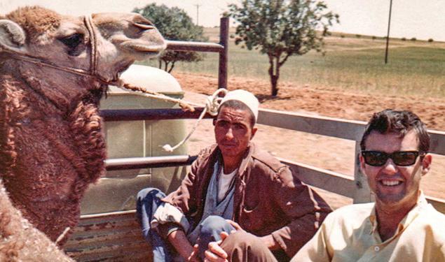 Randolph Hobler ’68 hitchhiking in Libya