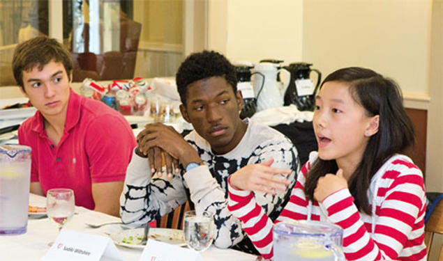 Forbes College freshmen discuss The Honor Code.