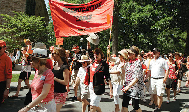 Members of the Class of ’73 march in the 2013 P-rade