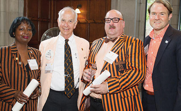 From left: Williams ’84, Wright ’51, Onyshkevych ’83, and Fiori *03