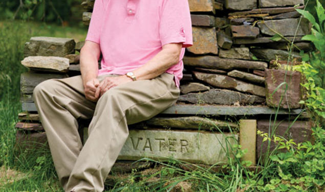 Professor emeritus John Fleming *63 in his garden, with a statue of one of his research subjects: St. Francis of Assisi. During Reunions, Fleming was honored by the Association of Princeton Graduate Alumni. 