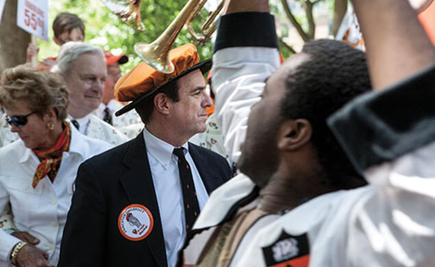PAW writer — and P-rade marshal — Mark F. Bernstein ’83