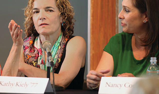 From left: Kathy Kiely ’77 and Nancy Cordes *99