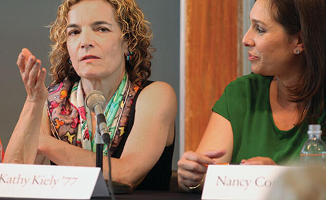From left: Kathy Kiely ’77 and Nancy Cordes *99