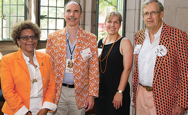 From left: Irvin ’76, Cowls ’87, Epstein ’97, and Fleming ’69
