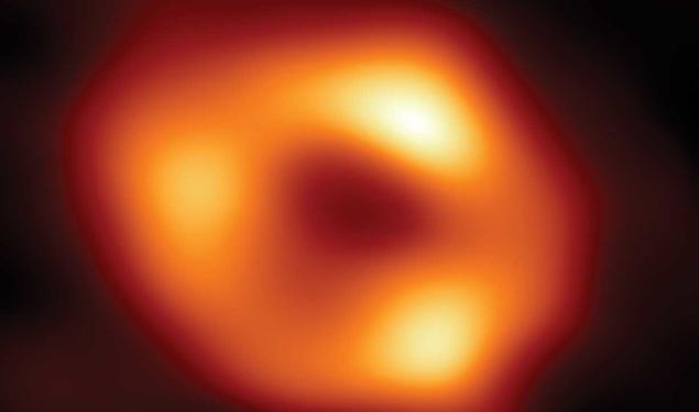 Single image of the supermassive black hole at the center of our galaxy, called Sagittarius A*