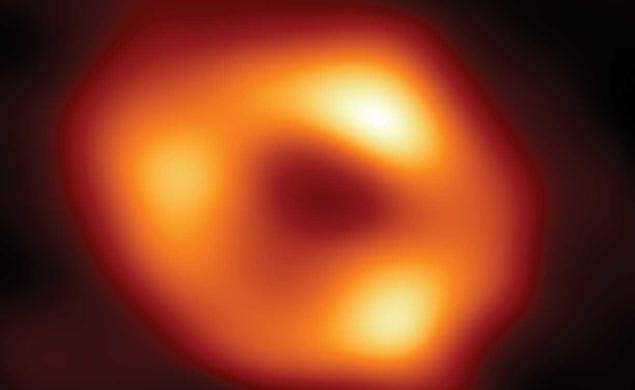 Single image of the supermassive black hole at the center of our galaxy, called Sagittarius A*