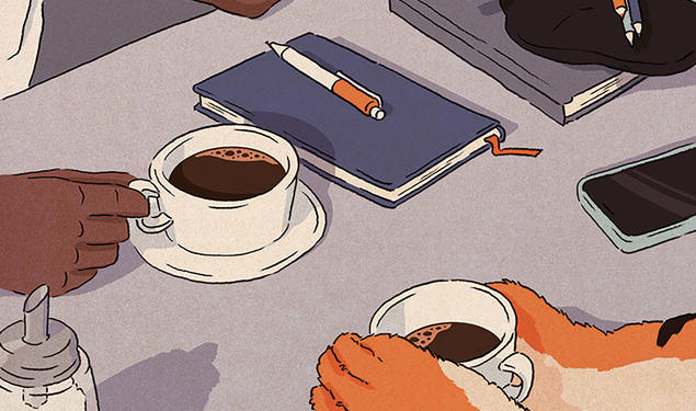 Interview over coffee
