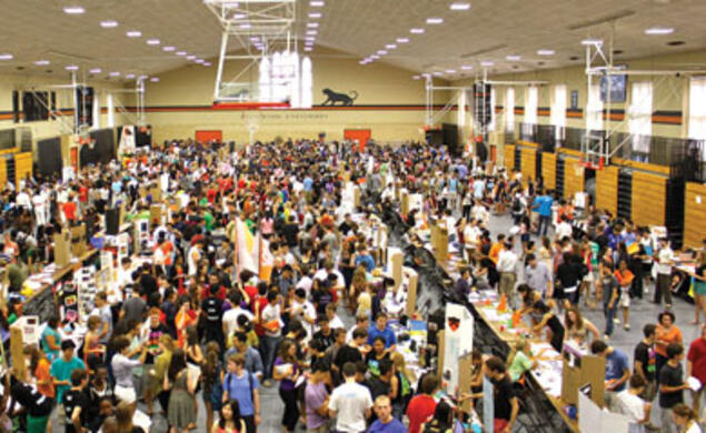If there's an interest, there’s a club. Student organizations recruit new members at the Activities Fair in September.