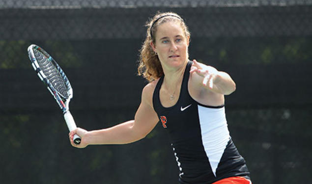 Lindsay Graff ’15 played in Princeton’s top singles spot for the last three seasons.