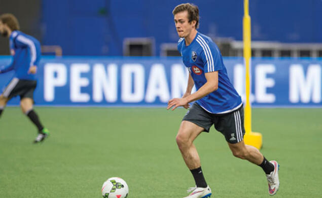 Cameron Porter ’15 scored two goals in a Feb. 18 exhibition win over Mexican club Cuautla.