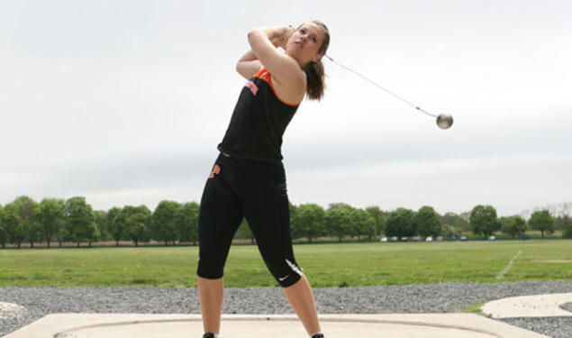 New Zealand native Julia Ratcliffe ’16 excels in the hammer throw and the weight throw, two little-known track and field events.