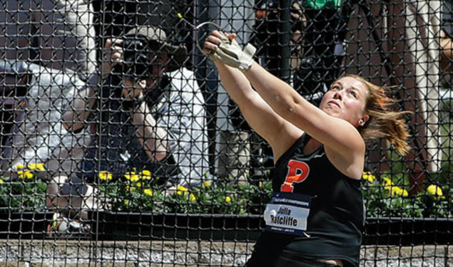 Olympic hopeful Julia Ratcliffe ’16 finished second in the NCAA hammer throw.