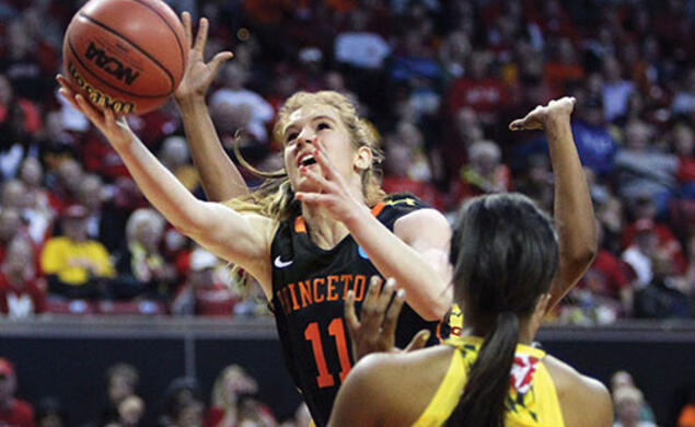 Blake Dietrick ’15 scored 26 points in the loss to Maryland.