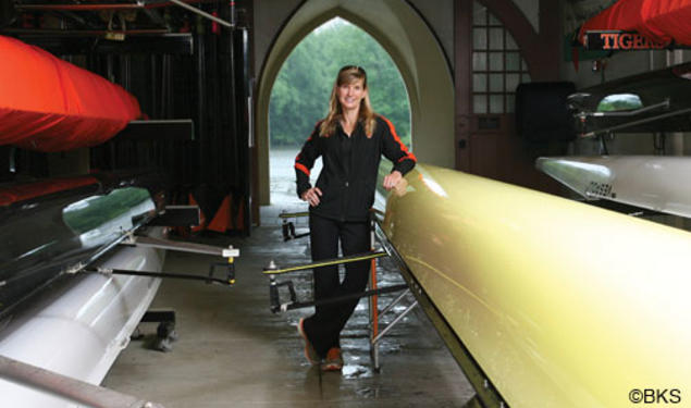 Lori Dauphiny, the head coach of women’s open crew for the last 17 years, has the most wins of any rowing coach in Princeton history.