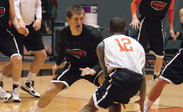 Point guard T.J. Bray ’14 will run offense for men’s  basketball.