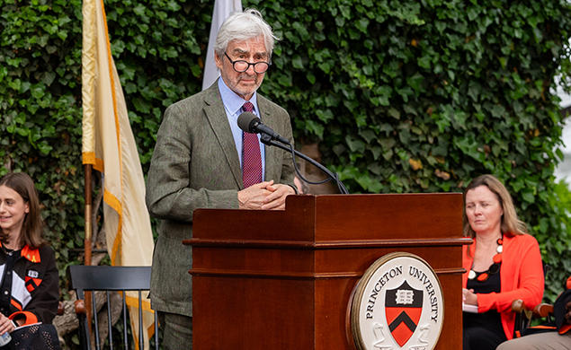 Actor Sam Waterston speaks at Class Day 2024.