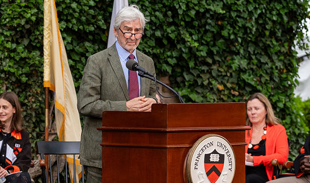 Actor Sam Waterston speaks at Class Day 2024.