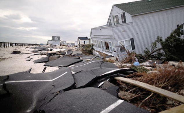 Ortley Beach, N.J., was a scene of devastation a month after Hurricane Sandy struck.