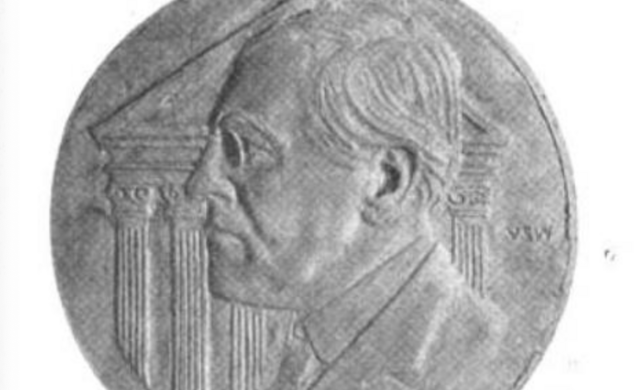 A plaque displaying Woodrow Wilson ’79.