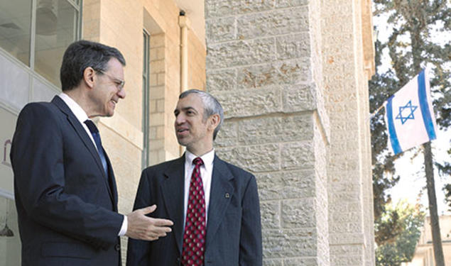 Martin Kramer ’75 *82, left, is the president of Shalem College; Daniel Polisar ’87, the provost. 