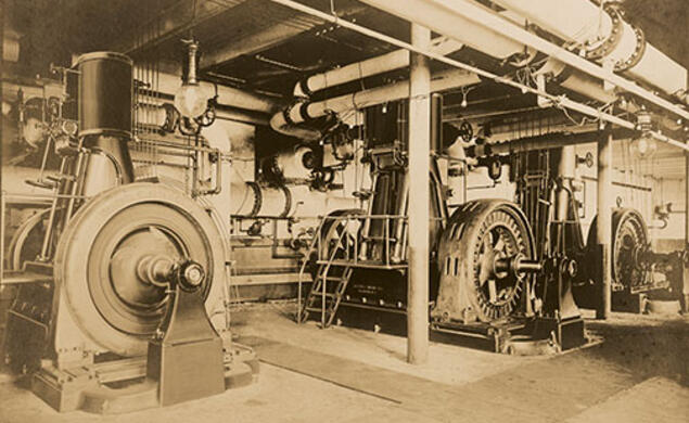 Inside Princeton’s Power House, 1921.