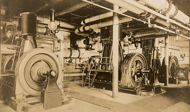 Inside Princeton’s Power House, 1921.