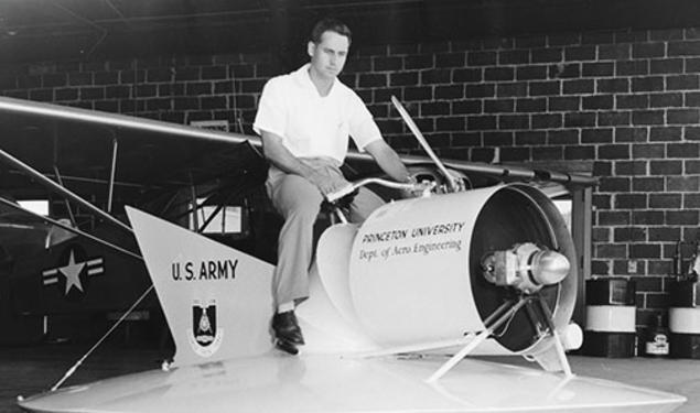 W. Barry Nixon *60 test drives the Air Scooter in 1959. 