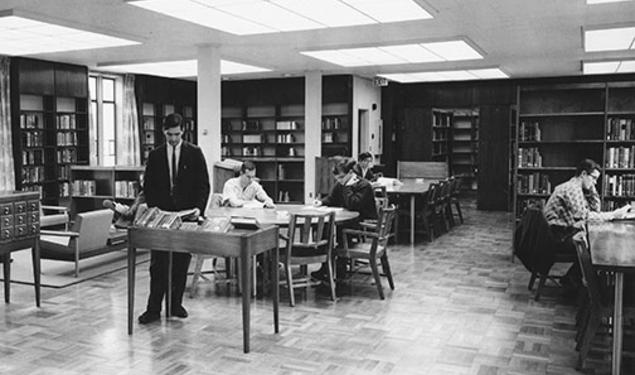 Julian Street Library in Wilcox Hall in 1962.