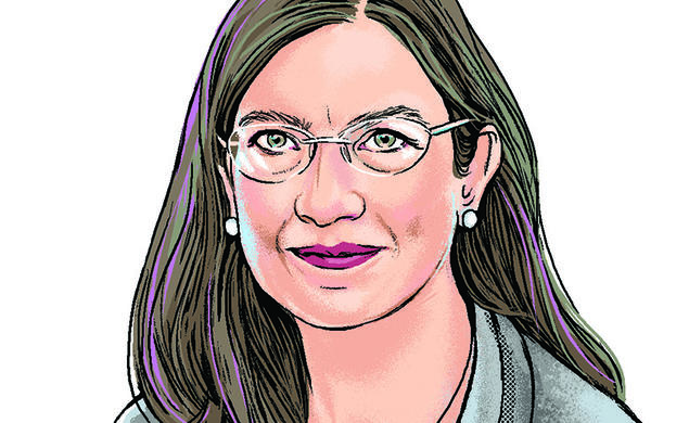 Illustration of Denise Mauzerall