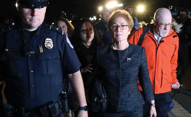 Photo of Ambassador Marie Yovanovitch ’80 arriving to testify at impeachment of President Donald Trump 