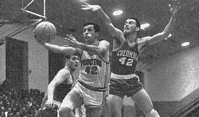 Bill Bradley ’65 in action at Dillon Gym during his junior season.