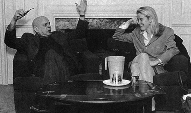 Professor Marvin Bressler, left, with 1993 Woodrow Wilson Award honoree Wendy Kopp '89. (Photo: Denise Applewhite/Office of Communications)